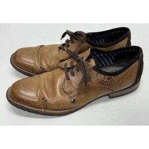 Josef Seibel Tan Leather Casual Dress Oxford Lace Up Shoes Mens Size 43 US 10